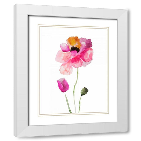Painted Watercolor White Modern Wood Framed Art Print with Double Matting by Brown, Victoria