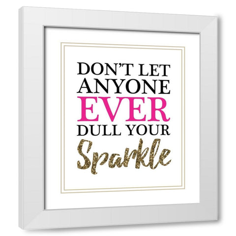 Sparkle Hotpink White Modern Wood Framed Art Print with Double Matting by Brown, Victoria