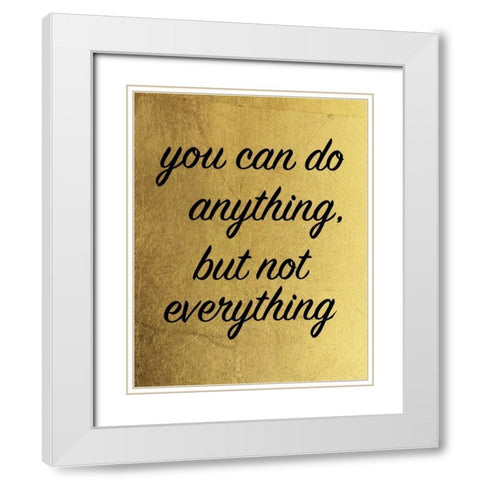 Golden Everything White Modern Wood Framed Art Print with Double Matting by Brown, Victoria