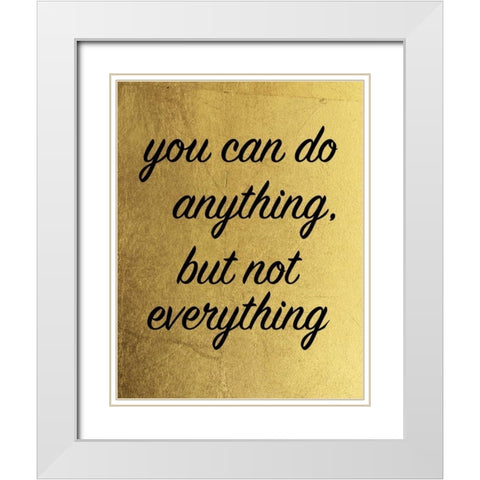 Golden Everything White Modern Wood Framed Art Print with Double Matting by Brown, Victoria