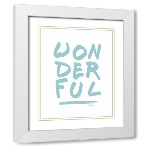 Wonderful White Modern Wood Framed Art Print with Double Matting by Brown, Victoria
