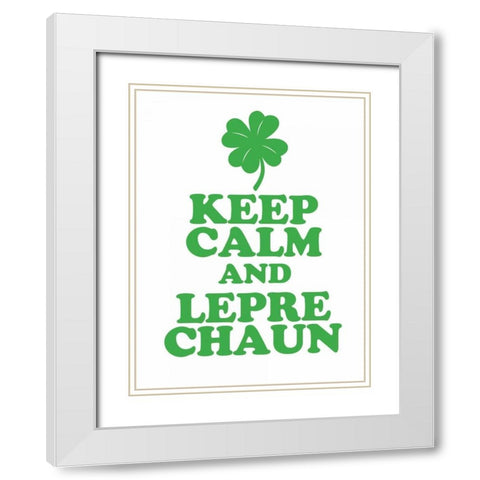 Leprechaun Calm White Modern Wood Framed Art Print with Double Matting by Brown,Victoria