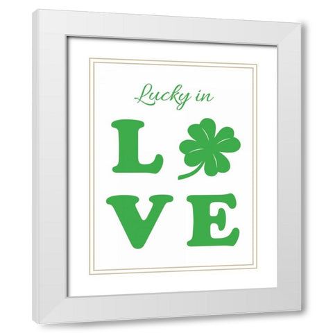 Irish Lucky White Modern Wood Framed Art Print with Double Matting by Brown,Victoria
