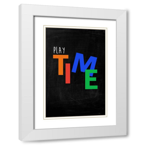 Kids Typo 2 White Modern Wood Framed Art Print with Double Matting by Brown,Victoria