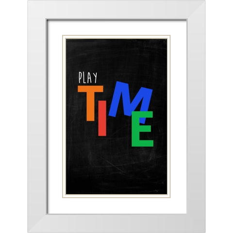 Kids Typo 2 White Modern Wood Framed Art Print with Double Matting by Brown,Victoria