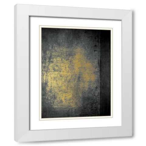 Abstract Grunge 1 White Modern Wood Framed Art Print with Double Matting by Brown, Victoria