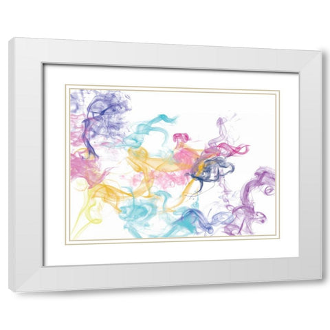 Abstract Smoke 1 White Modern Wood Framed Art Print with Double Matting by Brown, Victoria