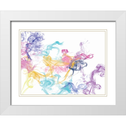 Abstract Smoke 1 White Modern Wood Framed Art Print with Double Matting by Brown, Victoria