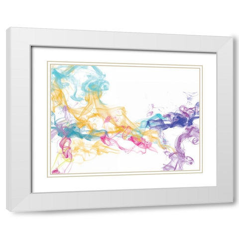Abstract Smoke 2 White Modern Wood Framed Art Print with Double Matting by Brown, Victoria