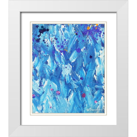 Blue Cobalt 3 White Modern Wood Framed Art Print with Double Matting by Brown,Victoria