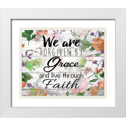Grace White Modern Wood Framed Art Print with Double Matting by Brown,Victoria