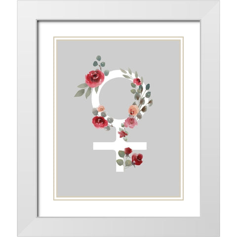 Femme 1 White Modern Wood Framed Art Print with Double Matting by Brown, Victoria