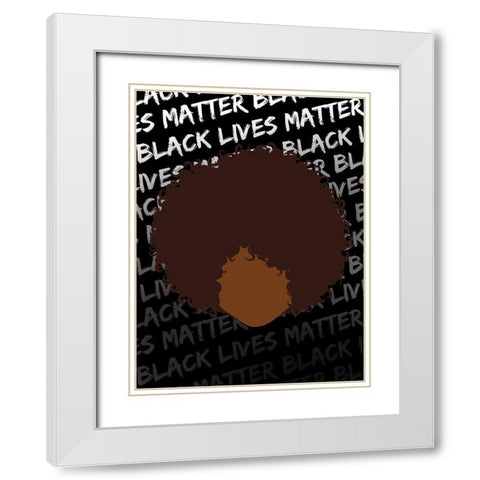 BLM 7 White Modern Wood Framed Art Print with Double Matting by Brown, Victoria