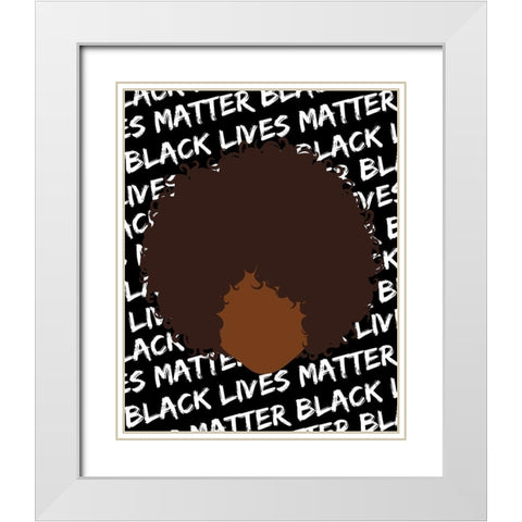 BLM 8 White Modern Wood Framed Art Print with Double Matting by Brown, Victoria