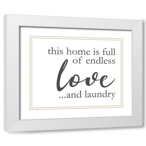 Laundry Words 2 White Modern Wood Framed Art Print with Double Matting by Brown, Victoria