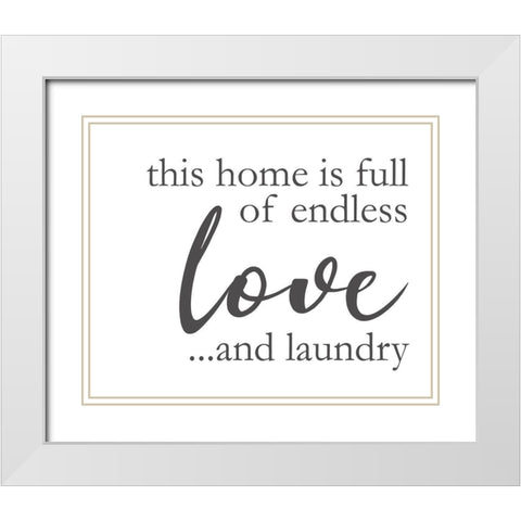 Laundry Words 2 White Modern Wood Framed Art Print with Double Matting by Brown, Victoria