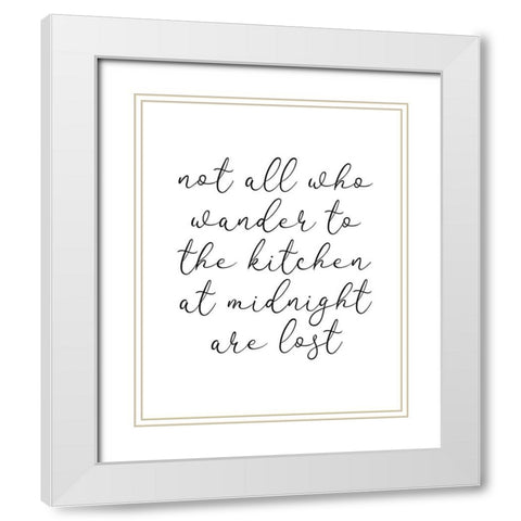 Kitchen Words 1 White Modern Wood Framed Art Print with Double Matting by Brown, Victoria