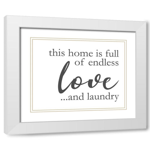 Laundry Words 2 White Modern Wood Framed Art Print with Double Matting by Brown, Victoria