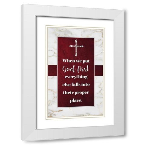 Religious 1 White Modern Wood Framed Art Print with Double Matting by Brown, Victoria