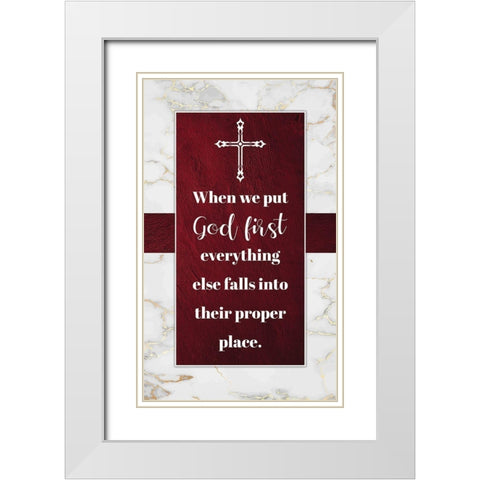 Religious 1 White Modern Wood Framed Art Print with Double Matting by Brown, Victoria