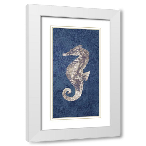 Sea Horse Coastal 1 White Modern Wood Framed Art Print with Double Matting by Brown, Victoria