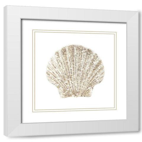 Coastal Studded Shell 2 White Modern Wood Framed Art Print with Double Matting by Brown, Victoria