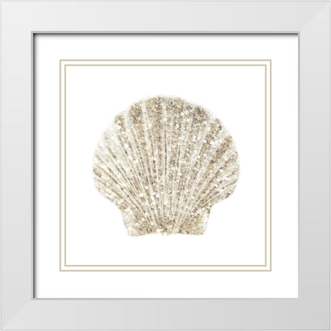 Coastal Studded Shell 2 White Modern Wood Framed Art Print with Double Matting by Brown, Victoria