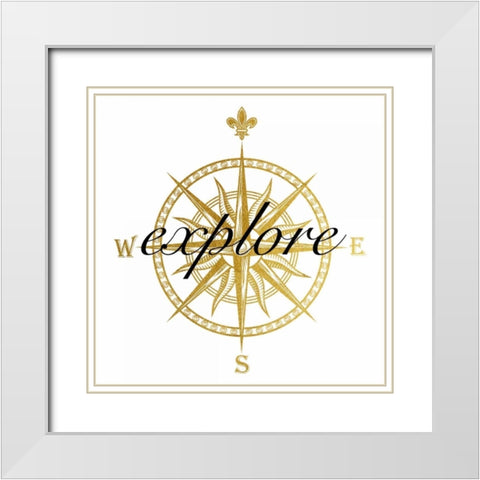 Golden Exploration White Modern Wood Framed Art Print with Double Matting by Brown, Victoria