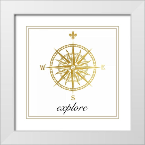 Golden Exploration 2 White Modern Wood Framed Art Print with Double Matting by Brown, Victoria