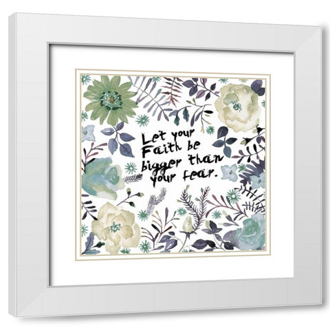 Bigger Than Fear White Modern Wood Framed Art Print with Double Matting by Brown, Victoria