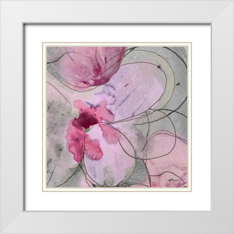 Flower Bomb 2 White Modern Wood Framed Art Print with Double Matting by Brown, Victoria