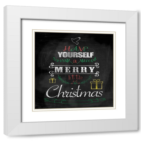 Christmas 1 White Modern Wood Framed Art Print with Double Matting by Brown, Victoria