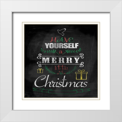 Christmas 1 White Modern Wood Framed Art Print with Double Matting by Brown, Victoria