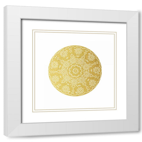 Doilies 2 White Modern Wood Framed Art Print with Double Matting by Brown, Victoria