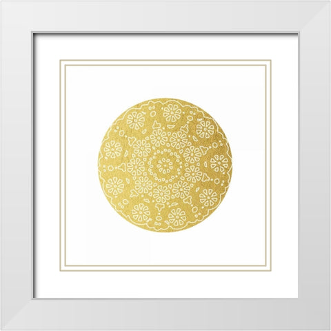 Doilies 2 White Modern Wood Framed Art Print with Double Matting by Brown, Victoria