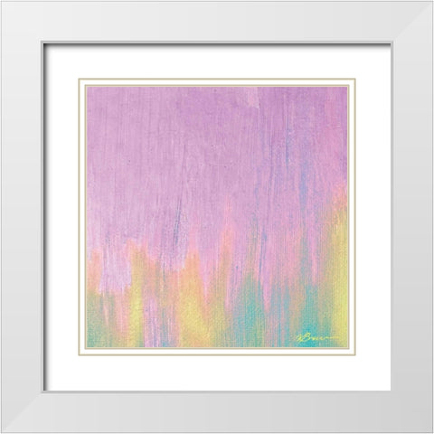 Cotton Candy 1 White Modern Wood Framed Art Print with Double Matting by Brown, Victoria