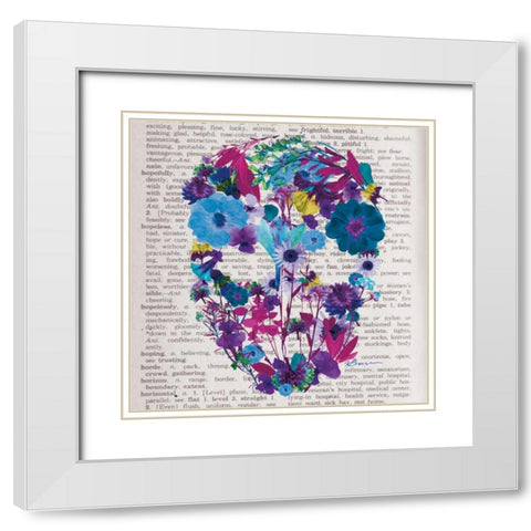Skull 1 White Modern Wood Framed Art Print with Double Matting by Brown,Victoria