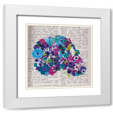 Skull 2 White Modern Wood Framed Art Print with Double Matting by Brown,Victoria