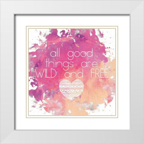 Heart White Modern Wood Framed Art Print with Double Matting by Brown,Victoria