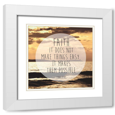 Luke 1-37 White Modern Wood Framed Art Print with Double Matting by Brown,Victoria