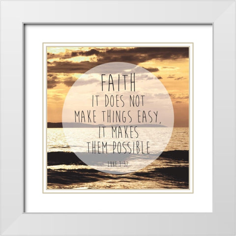 Luke 1-37 White Modern Wood Framed Art Print with Double Matting by Brown,Victoria