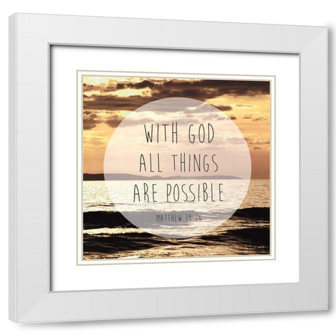 Matthew 19-26 White Modern Wood Framed Art Print with Double Matting by Brown, Victoria