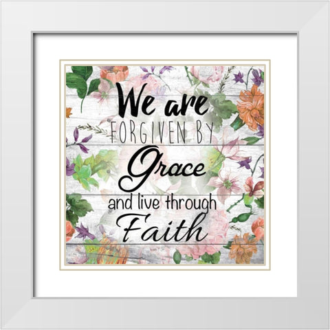 Grace and Faith 2 White Modern Wood Framed Art Print with Double Matting by Brown, Victoria