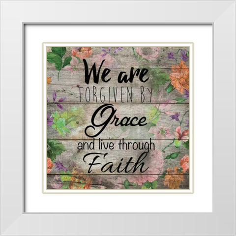 Grace and Faith 1 White Modern Wood Framed Art Print with Double Matting by Brown, Victoria