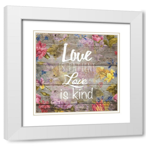 Love Patient 3 White Modern Wood Framed Art Print with Double Matting by Brown,Victoria