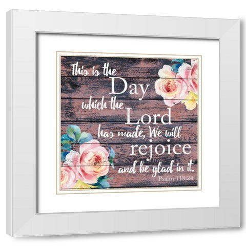 We Will Rejoice 1 White Modern Wood Framed Art Print with Double Matting by Brown, Victoria