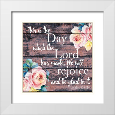 We Will Rejoice 1 White Modern Wood Framed Art Print with Double Matting by Brown, Victoria