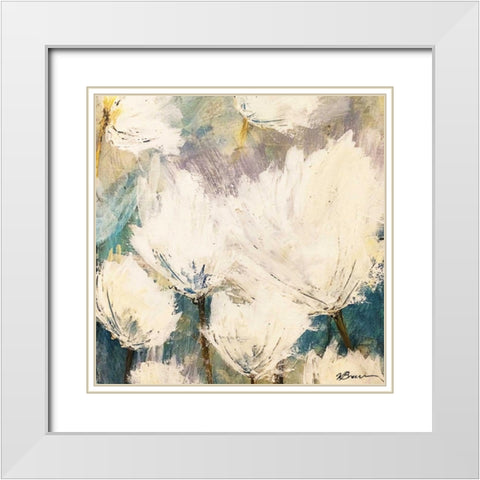 Floral Blowout White Modern Wood Framed Art Print with Double Matting by Brown,Victoria