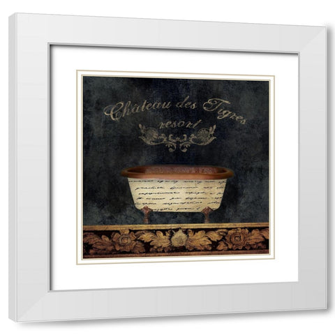 Classic Bathtub White Modern Wood Framed Art Print with Double Matting by Brown, Victoria