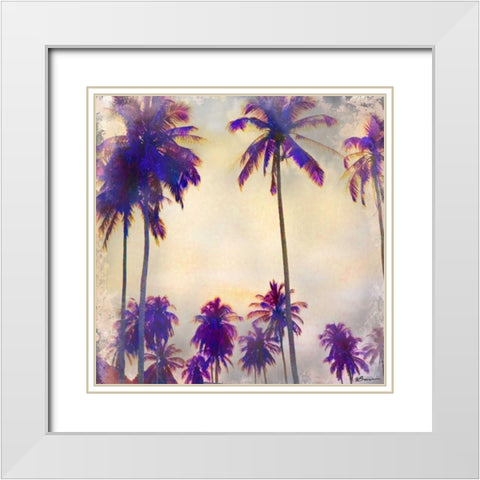 Thailand Palms 1 White Modern Wood Framed Art Print with Double Matting by Brown, Victoria